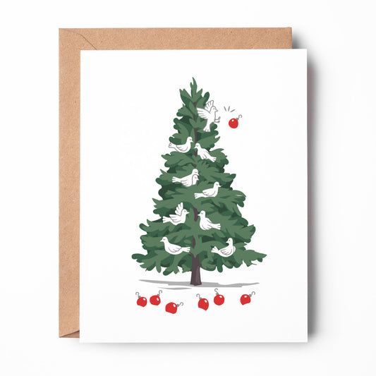 Christmas Birds Greeting Card