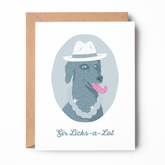 Sir Licks a Lot Greeting Card